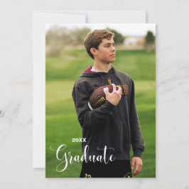 Minimaal foto Afstuderen en receptie uitnodiging