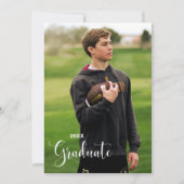 Minimaal foto Afstuderen en receptie uitnodiging (Voorkant)