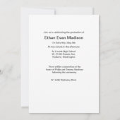 Minimaal foto Afstuderen en receptie uitnodiging (Achterkant)