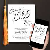 Minimaal Foto Afstuderen Pet Zwart-wit Kaart