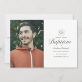 Minimaal Foto Kerk Logo Christelijk Doopsel Kaart (Voorkant)