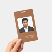Minimaal foto professioneel identiteitsontwerp badge (Handheld)