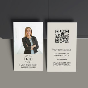Minimaal Foto QR Foto Professioneel Visitekaartje