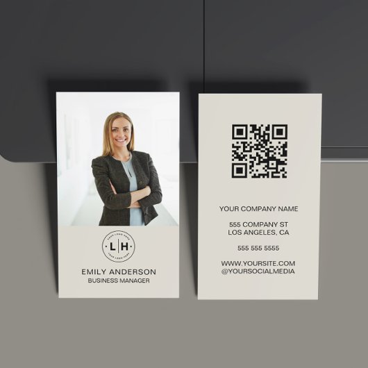 Minimaal Foto QR Foto Professioneel Visitekaartje