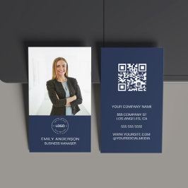 Minimaal Foto QR Foto Professioneel Visitekaartje