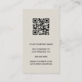 Minimaal Foto QR Foto Professioneel Visitekaartje (Achterkant)