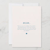 Minimaal fotoscript Hearts Happy Mothers Day Kaart (Achterkant)