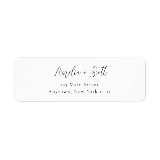 Minimaal fragment Elegant Return Address Label (Voorkant)