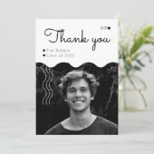 Minimaal fragment met foto-Afstuderen Bedankkaart (Staand voorkant)