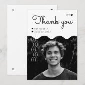 Minimaal fragment met foto-Afstuderen Bedankkaart (Voorkant / Achterkant)