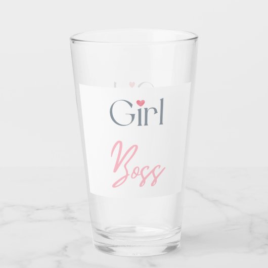 Minimaal fragment van Woordtekst van Girl Boss Glas (Voorkant)