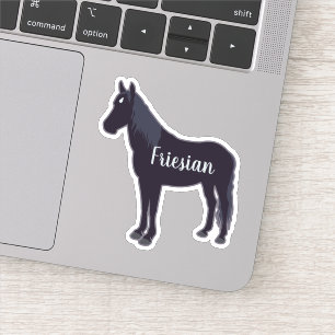 minimaal Friesian Horse Silhouette Sticker