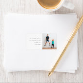 Minimaal Fun Kinder Photo Return-adres Etiket (Insitu)