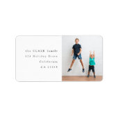 Minimaal Fun Kinder Photo Return-adres Etiket (Voorkant)