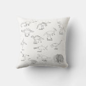 Minimaal Funny Educational Dinosaur Dino Kinder Kussen (Achterkant)