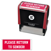 Minimaal "GA TERUG NAAR AFZENDER!" Rubberstempel Zelfinktende Stempel (In situ)
