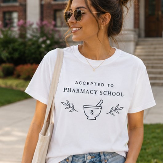 Minimaal geaccepteerd tot de apothekersschool, toe t-shirt