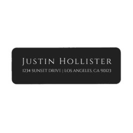 Minimaal geavanceerd | Retouradres houtskool Etiket