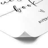 Minimaal gebarenteken voor gastboeken | Moderne br Poster (Hoek)