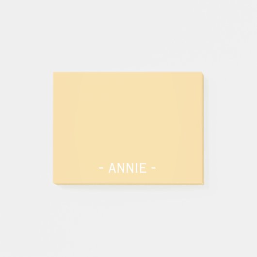 Minimaal  geblondengeel 4 x 3 inch post-it® notes (Voorkant)