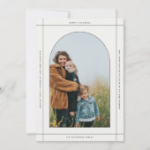 Minimaal gebogen kerstfoto feestdagenkaart (Voorkant)