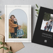 Minimaal gebogen kerstfoto feestdagenkaart