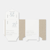 Minimaal gebundeld donkerblauw elk jaar Jubileum Bedankdoosjes (Uitgevouwen)