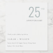 Minimaal gebundeld donkerblauw elk jaar Jubileum Wijn Etiket (Enkel label)