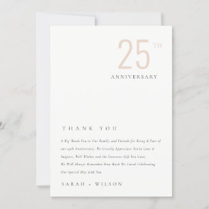 Minimaal gebundeld Jubileum per jaar Bedankkaart