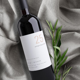 Minimaal gebundeld Jubileum per jaar Wijn Etiket