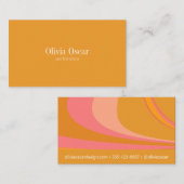 Minimaal geel roze unieke Abstracte marmeren kunst Visitekaartje (Voorkant / Achterkant)