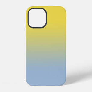 Minimaal geel tot lichtblauw verloop iPhone 12 hoesje