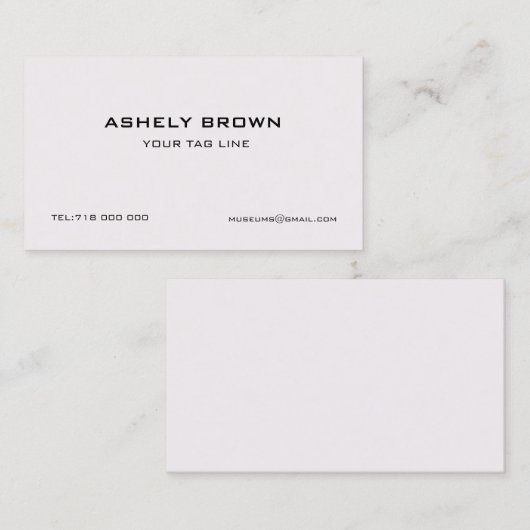 Minimaal gegraveerd Visitekaartje (Voorkant / Achterkant)