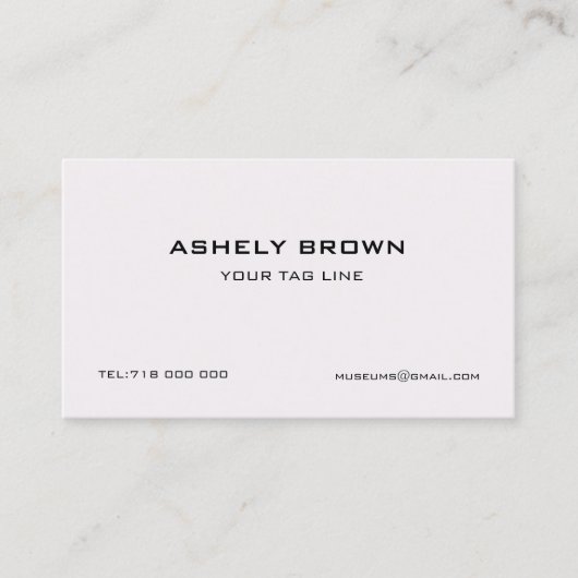 Minimaal gegraveerd Visitekaartje (Voorkant)