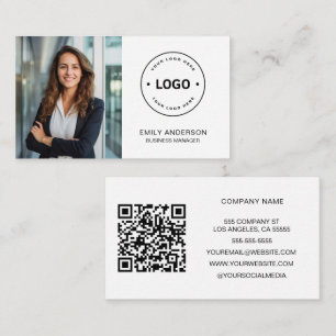 Minimaal gepersonaliseerd foto-Logo-Visitekaartje Visitekaartje