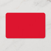 Minimaal gereduceerd rood visitekaartje (Achterkant)