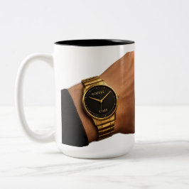 | Minimaal geschenk voor koffieliefhebbers Tweekleurige Koffiemok