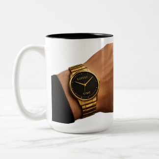 | Minimaal geschenk voor koffieliefhebbers Tweekleurige Koffiemok