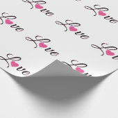 Minimaal gestippeld hartontwerp cadeaupapier (Hoek)