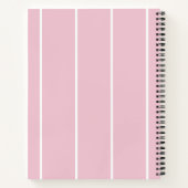 Minimaal gestreept patroon notitieboek roze (Achterkant)