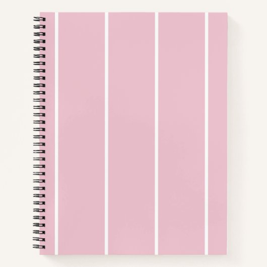 Minimaal gestreept patroon notitieboek roze (Voorkant)