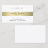 Minimaal gewoon modern, professioneel legant goud visitekaartje (Voorkant / Achterkant)