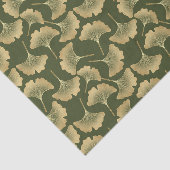Minimaal Ginkgo-patroon in goud Tissuepapier (Detail)
