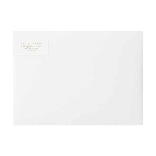 Minimaal Gold Baby shower Wrap rond label (Voorkant)