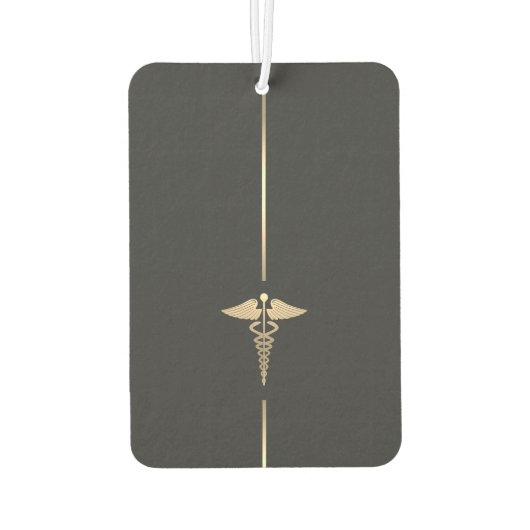Minimaal Gold Caduceus-symbool Luchtverfrisser (Achterkant)