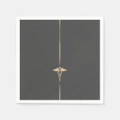 Minimaal Gold Caduceus-symbool Servet (Voorkant)