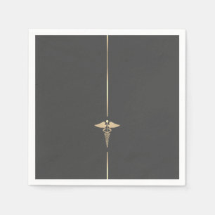 Minimaal Gold Caduceus-symbool Servet