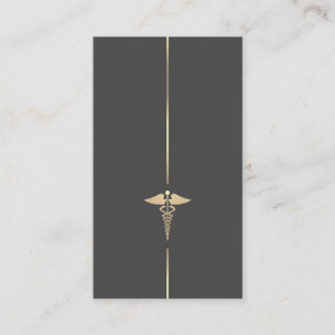 Minimaal Gold Caduceus-symbool Visitekaartje