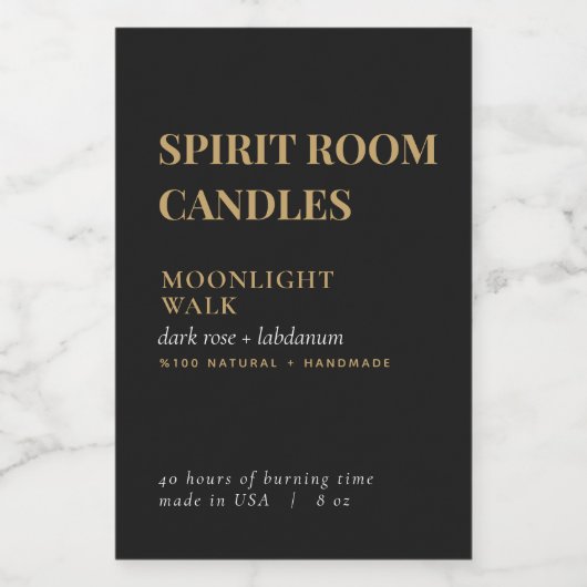 Minimaal Gold- en backkaarelabel Voedselcontainer Etiket (Enkel label)