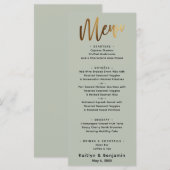 Minimaal Gold Handwriting Simple Type Cream-menu Menu (Voorkant / Achterkant)